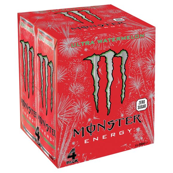 Energy Ultra Watermelon Zero Sugar 4 X 500ml Monster ALDI IE